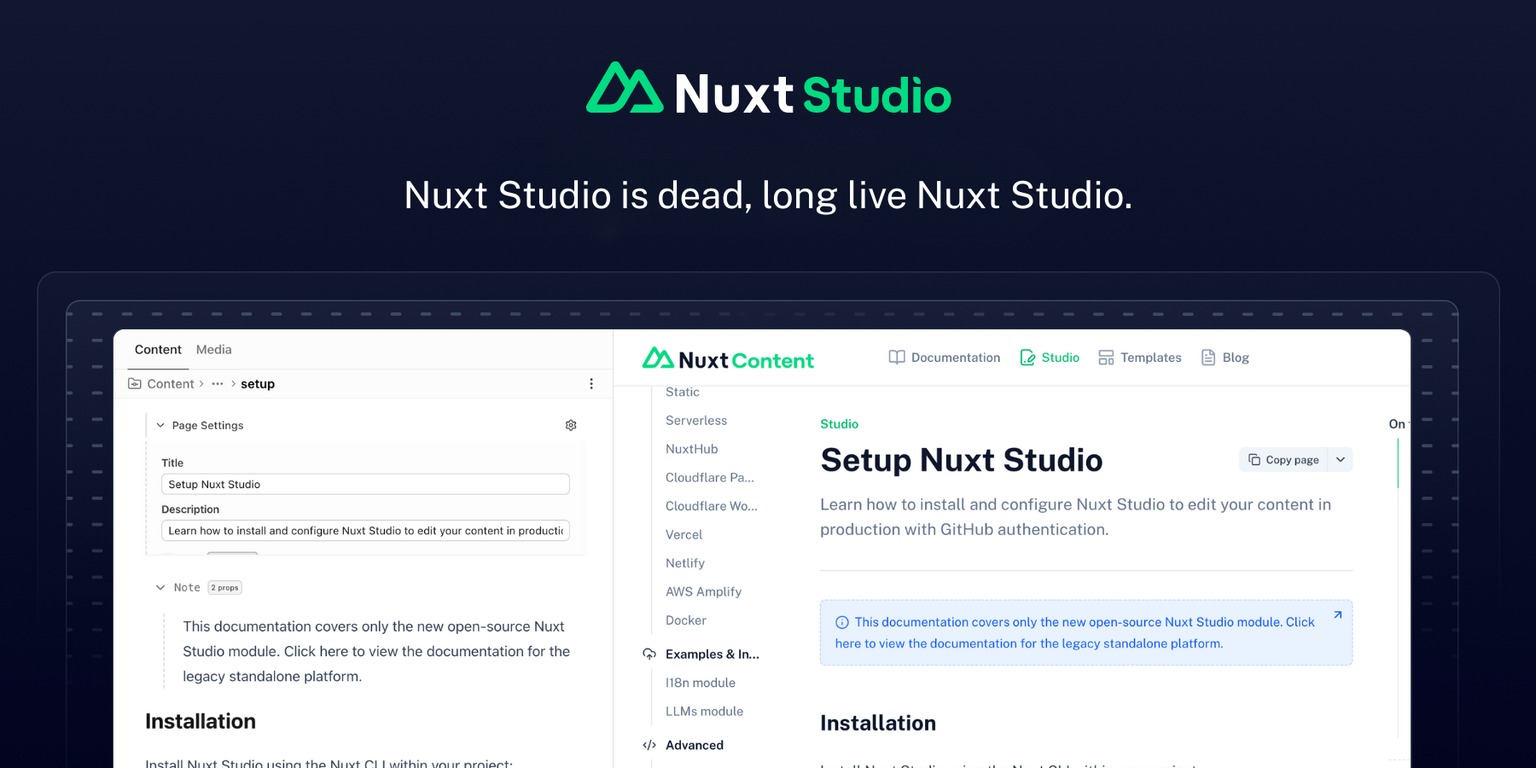 Nuxt Studio Official Release